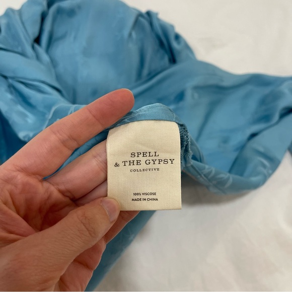 Spell Atrium Embroidered Maxi Robe Sapphire - Picture 8 of 10